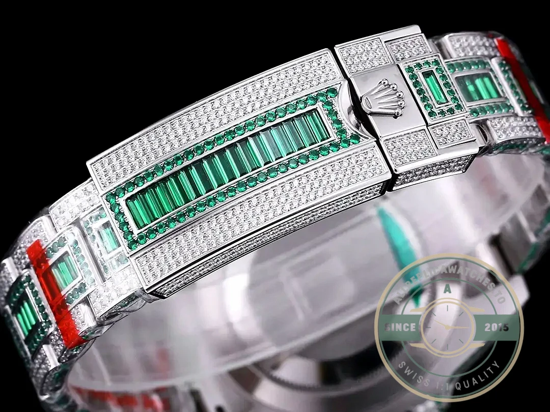 Replica Rolex GMT-Master II 40mm 116769TBR Green Diamonds Bracelet - Budget Luxury Replica Watch