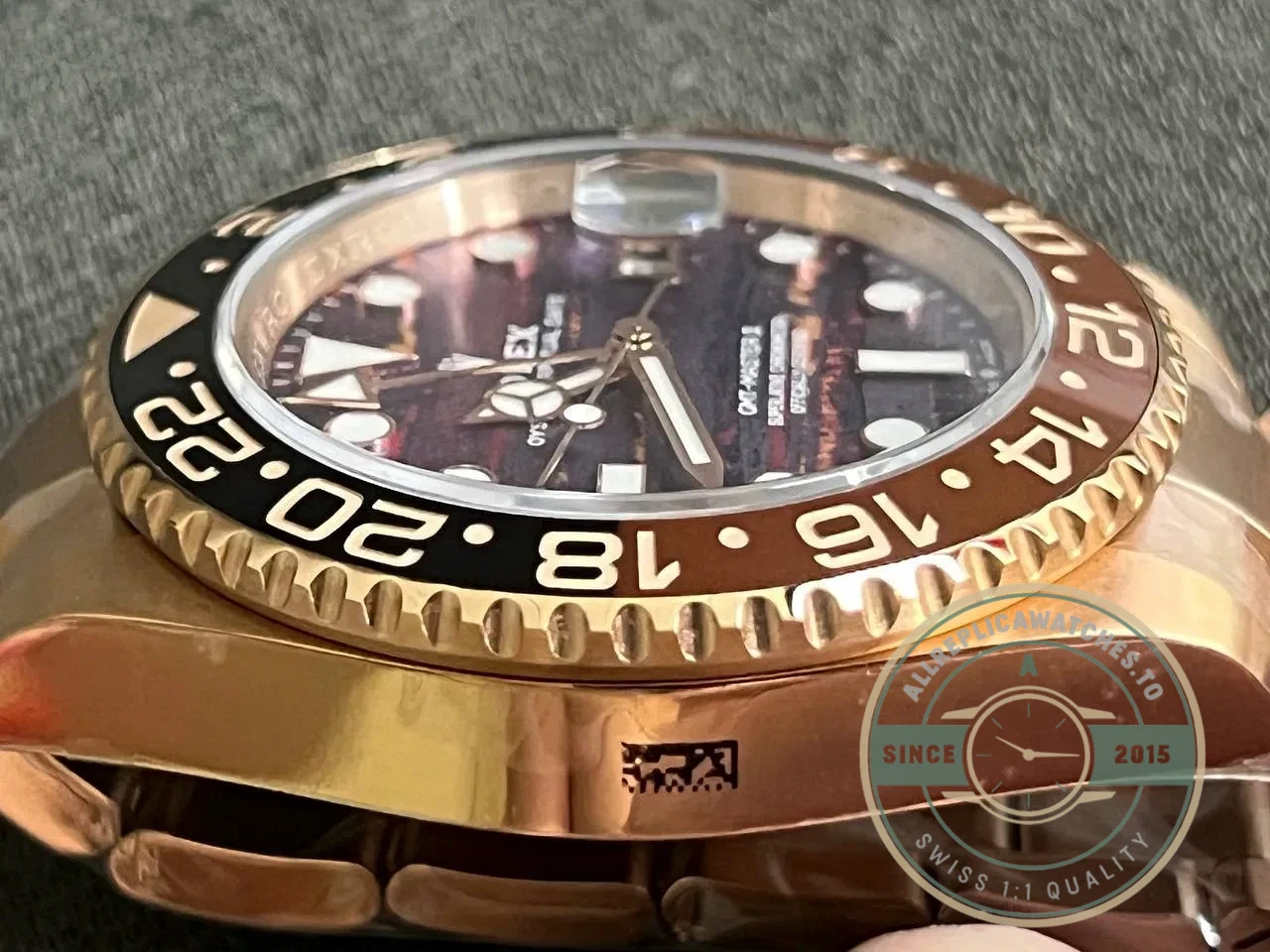 Replica Rolex GMT-Master II Tiger Iron Dial 40mm 126715CHNR - Factory Super Clone Watch