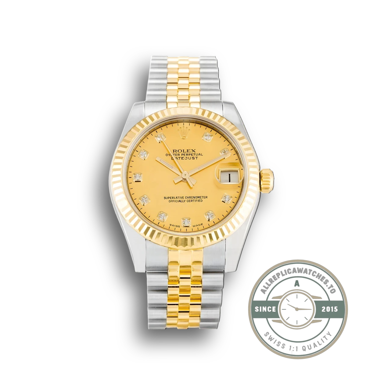 Replica Rolex Lady-Datejust 178273 Champagne Dial 31mm - Budget Luxury Replica Watch