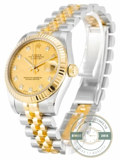 Replica Rolex Lady-Datejust 178273 Champagne Dial 31mm - Affordable Super Clone Watch