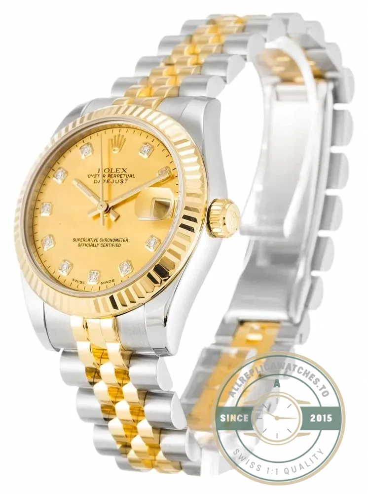 Replica Rolex Lady-Datejust 178273 Champagne Dial 31mm - Affordable Super Clone Watch