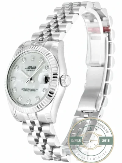 Replica Rolex Lady-Datejust 178274 31mm White Mother of Pearl Dial - Swiss-Made Clone Watch