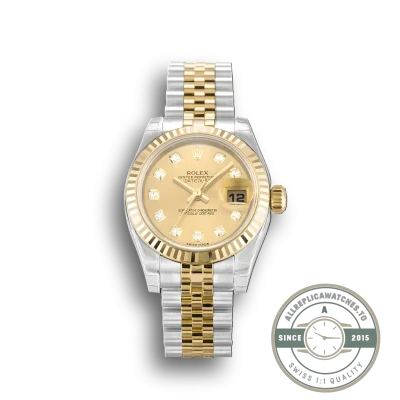 Replica Rolex Lady-Datejust 179173 26mm Champagne Dial - Top-Tier Swiss Replica Watch