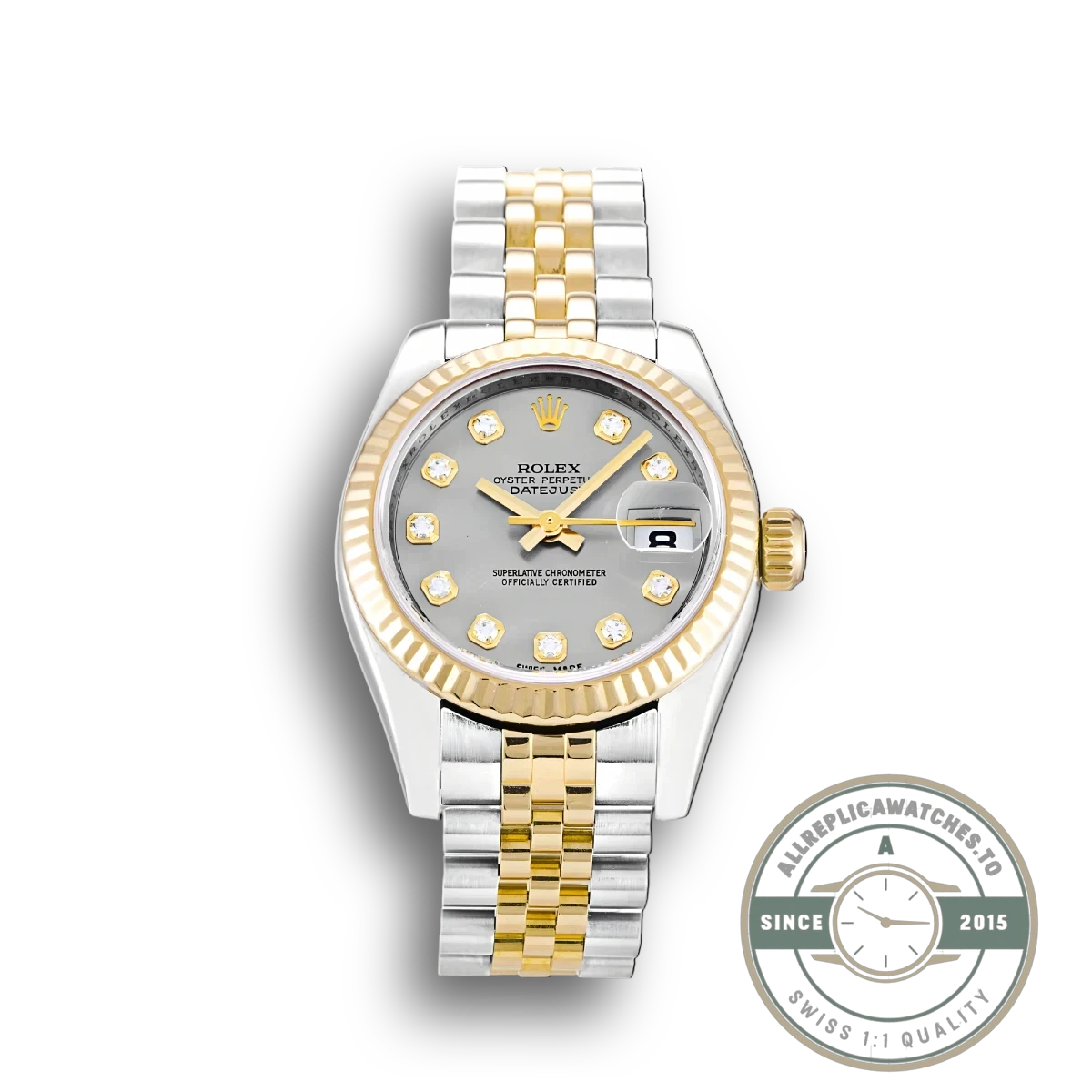 Replica Rolex Lady-Datejust 179173 26mm Silver Dial Two Tone - Swiss Movement Replica Watch