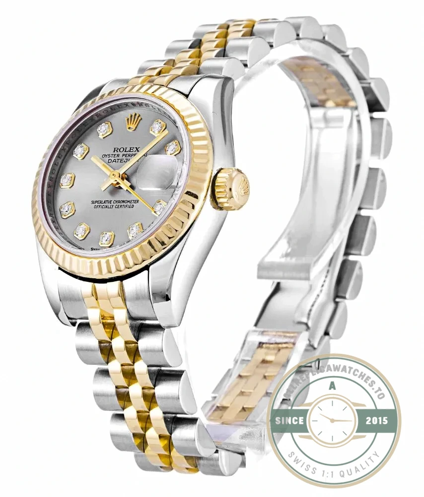 Replica Rolex Lady-Datejust 179173 26mm Silver Dial Two Tone - Factory Super Clone Watch