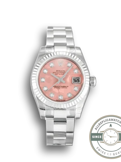 Replica Rolex Lady-Datejust 179174 26mm Gold Dust Pink Dial - Luxury Replica Watch