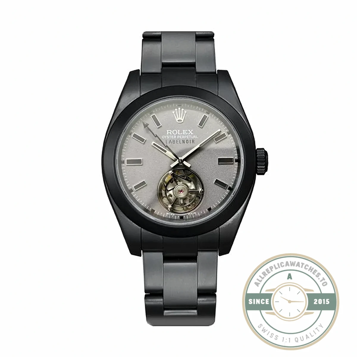Replica Rolex Milgauss Label Noir Oyster Tourbillon 116400 - Swiss-Made Clone Watch