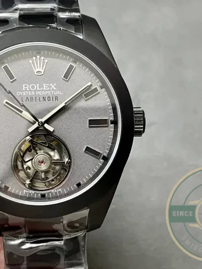 Replica Rolex Milgauss Label Noir Oyster Tourbillon 116400 - Affordable Super Clone Watch