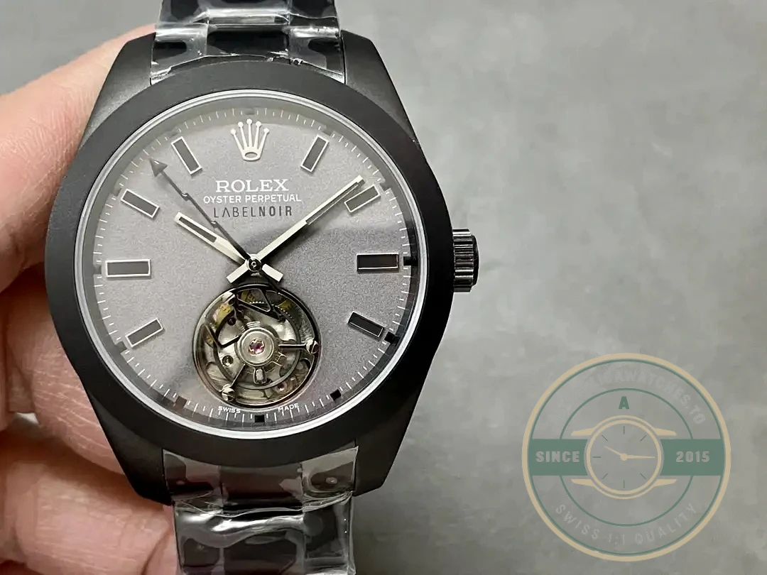 Replica Rolex Milgauss Label Noir Oyster Tourbillon 116400 - Affordable Super Clone Watch