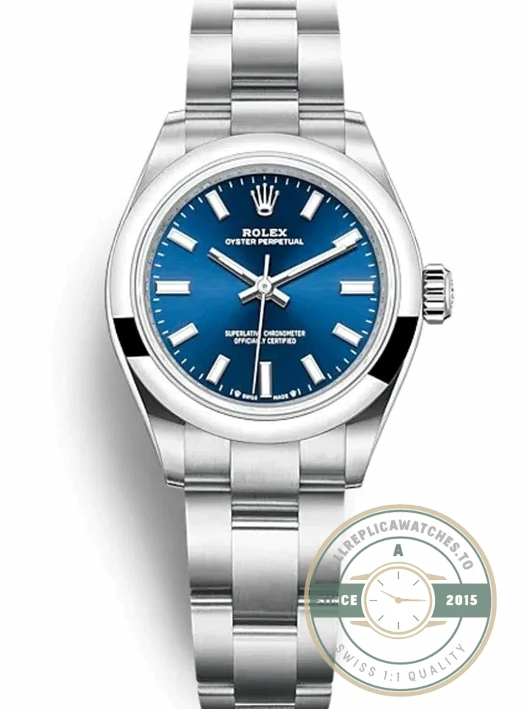 Replica Rolex Oyster Perpetual Lady 28mm Dial Blue 276200 - Factory Super Clone Watch