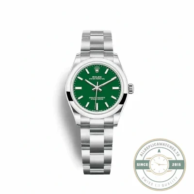 Replica Rolex Oyster Perpetual Lady 31mm Dial Green 277200 - Best Quality Replica Watch