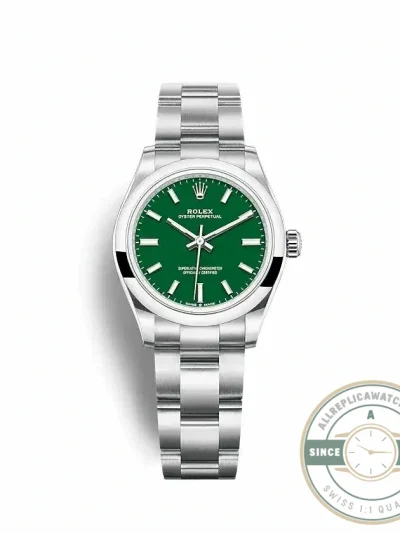 Replica Rolex Oyster Perpetual Lady 31mm Dial Green 277200 - Best Quality Replica Watch