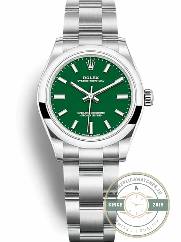 Replica Rolex Oyster Perpetual Lady 31mm Dial Green 277200 - Swiss-Made Clone Watch