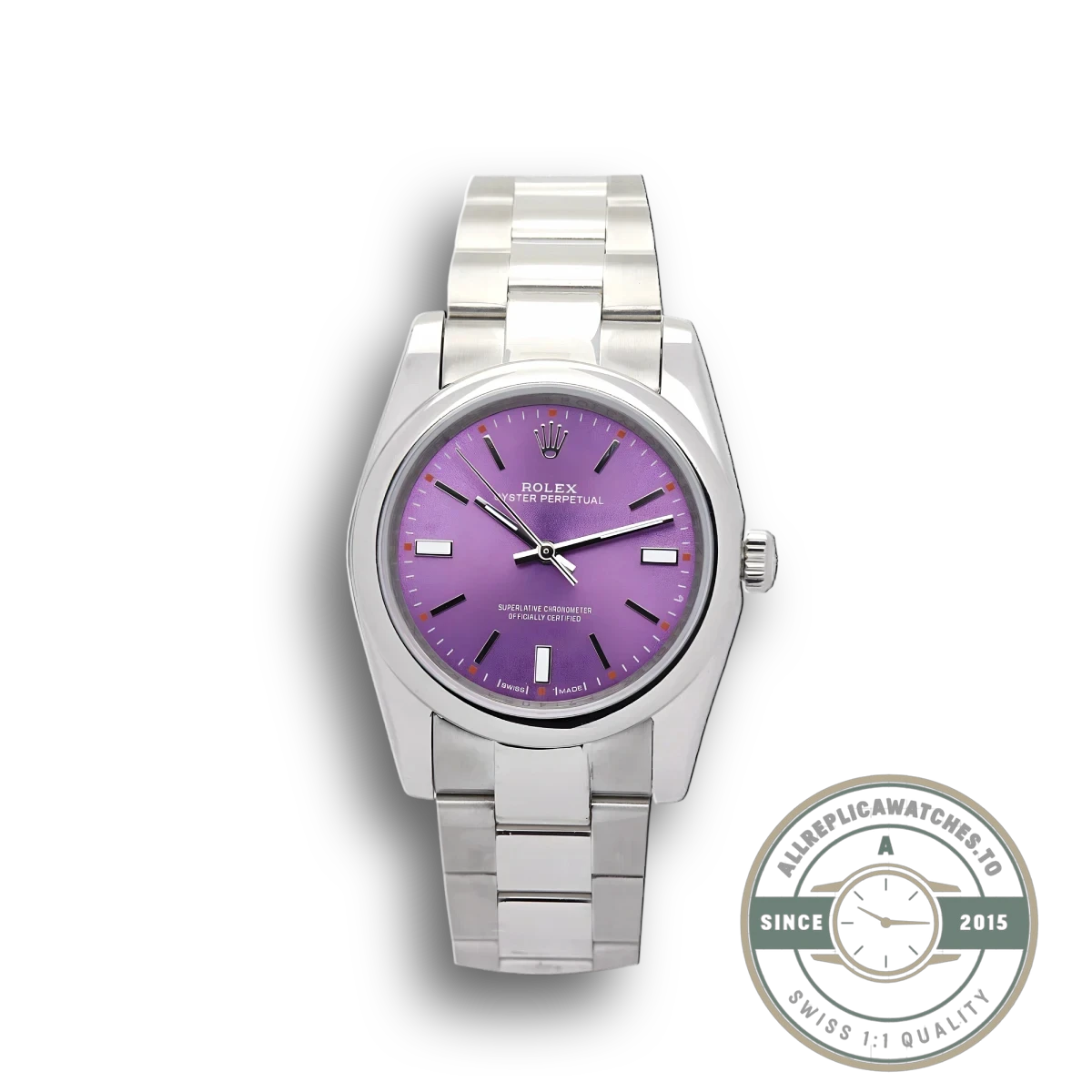 Replica Rolex Oyster Perpetual Lady 31mm Dial Purple 177200 - High-Grade Replica Watch