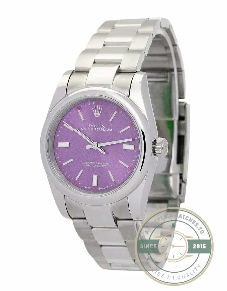Replica Rolex Oyster Perpetual Lady 31mm Dial Purple 177200 - High-Grade Replica Watch