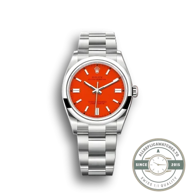 Replica Rolex Oyster Perpetual Lady 36mm Dial Coral Red 126000 - Affordable Luxury Replica Timepiece