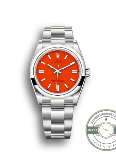 Replica Rolex Oyster Perpetual Lady 36mm Dial Coral Red 126000 - Affordable Luxury Replica Timepiece