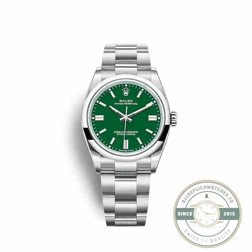 Replica Rolex Oyster Perpetual Lady 36mm Dial Green 126000 - Affordable Super Clone Watch