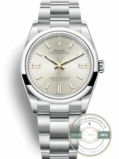 Replica Rolex Oyster Perpetual Lady 36mm Dial Silver 126000 - Budget Luxury Replica Watch