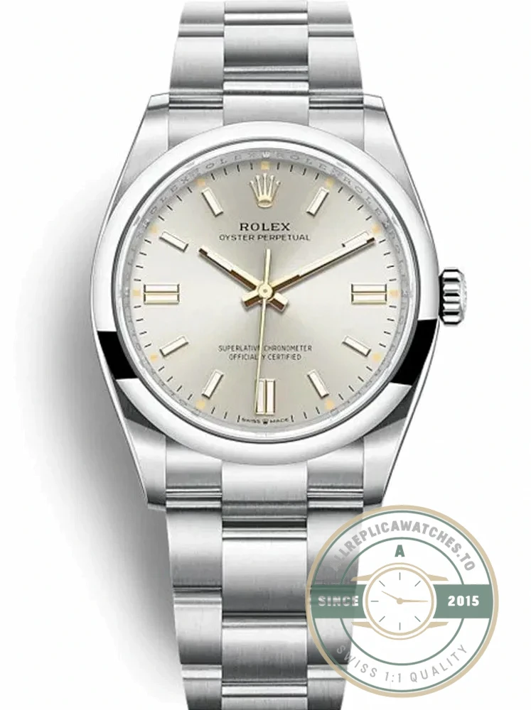 Replica Rolex Oyster Perpetual Lady 36mm Dial Silver 126000 - Budget Luxury Replica Watch