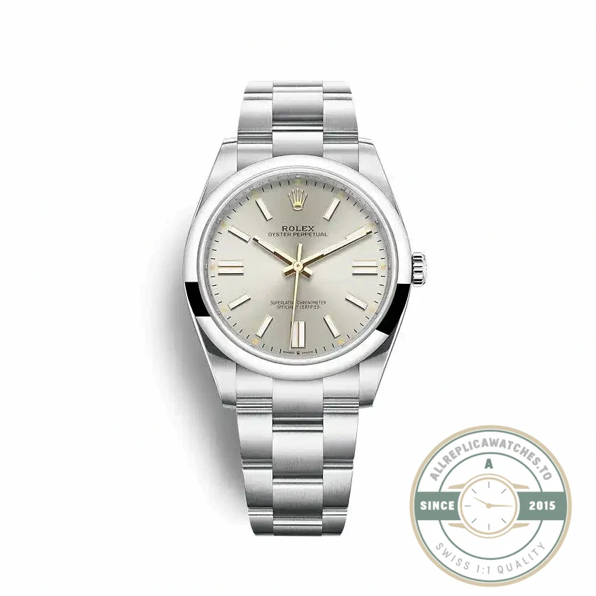 Replica Rolex Oyster Perpetual Lady 41mm Dial Silver 124300 - Best Quality Replica Watch