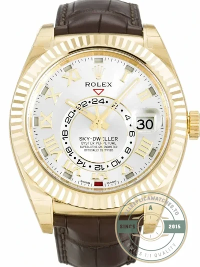 Replica Rolex Sky-Dweller 326138 42mm Silver Dial - 1:1 Swiss Replica Watch