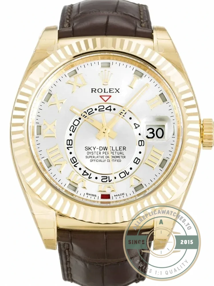 Replica Rolex Sky-Dweller 326138 42mm Silver Dial - 1:1 Swiss Replica Watch