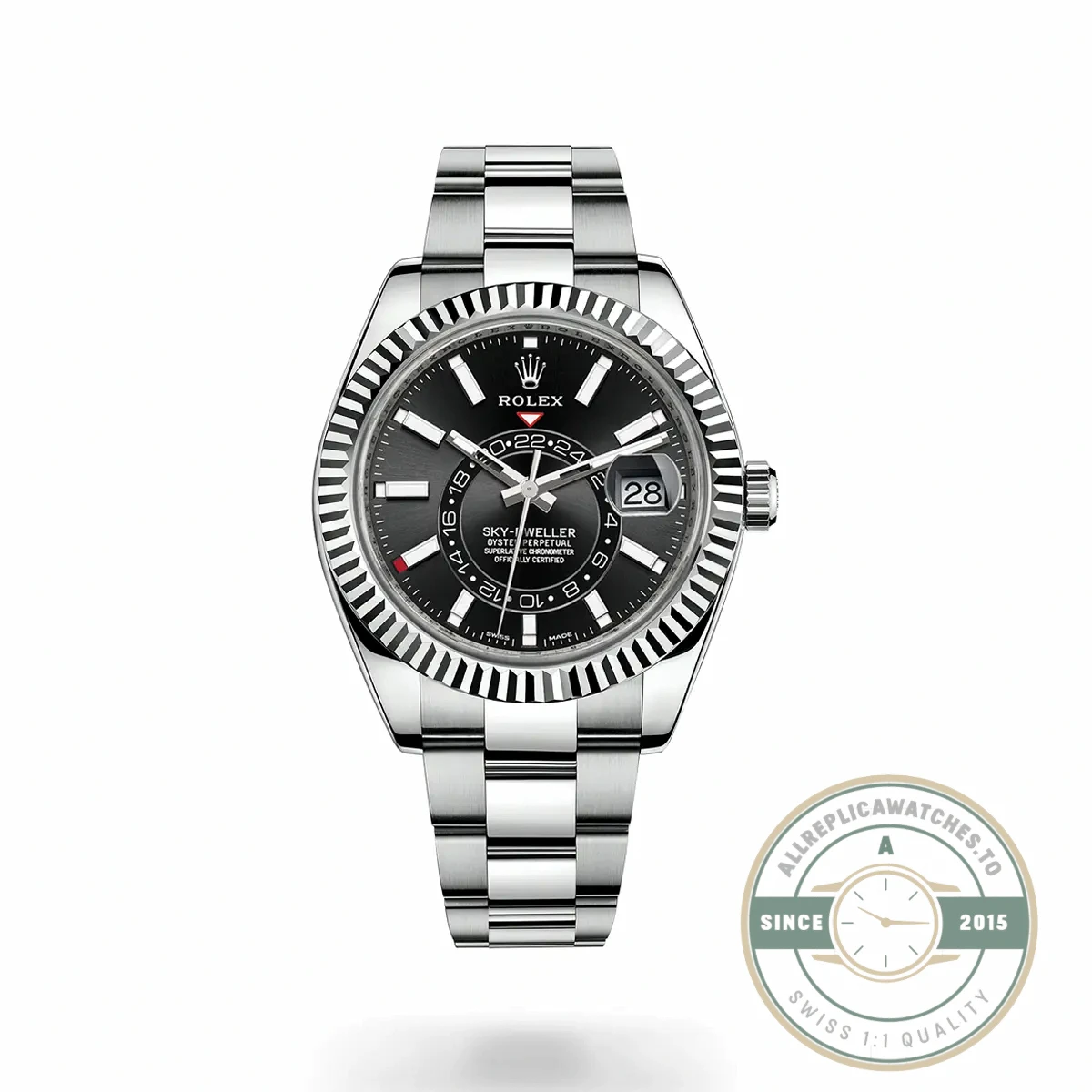 Replica Rolex Sky-Dweller m326934 42mm Black Dial - Swiss-Made Clone Watch