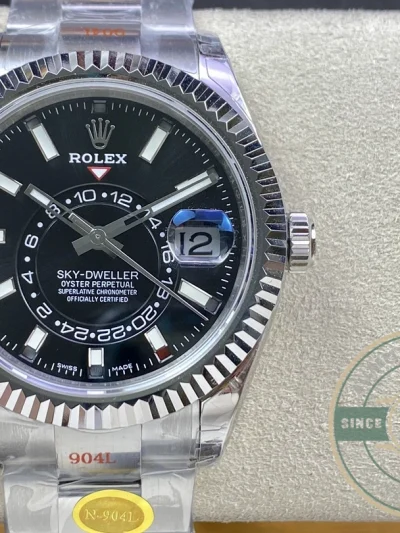 Replica Rolex Sky-Dweller m326934 42mm Black Dial - 1:1 Swiss Replica Watch