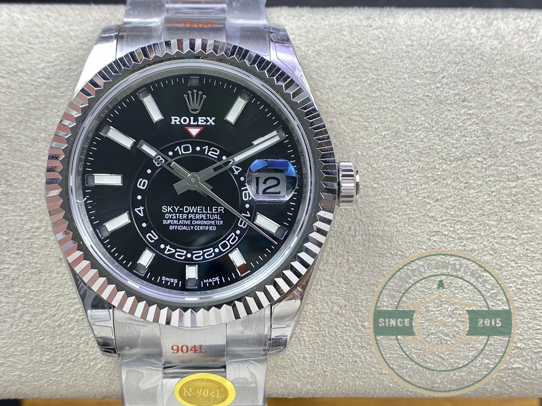 Replica Rolex Sky-Dweller m326934 42mm Black Dial - 1:1 Swiss Replica Watch