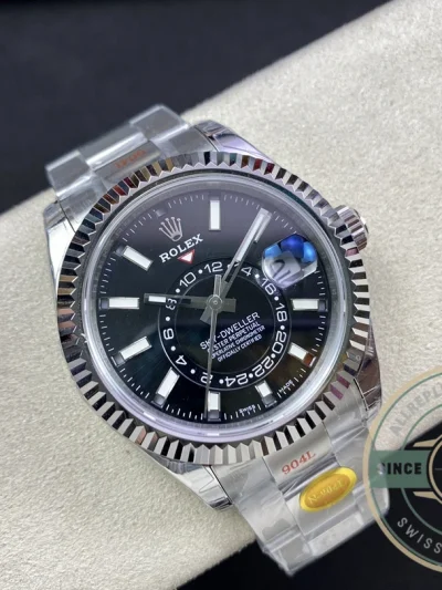 Replica Rolex Sky-Dweller m326934 42mm Black Dial - Swiss Movement Replica Watch