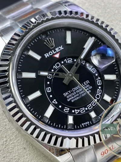 Replica Rolex Sky-Dweller m326934 42mm Black Dial - Swiss Movement Replica Watch