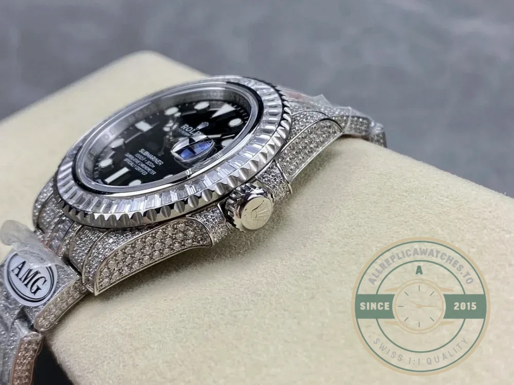 Replica Rolex Submariner Iced Out 116610LN-1 41mm Black Dial - High-Grade Replica Watch