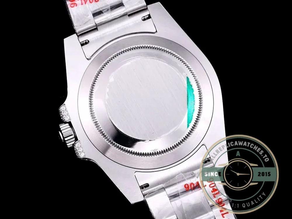 Replica Rolex Submariner Iced Out 116610LV-3 41mm Green Dial - Affordable Super Clone Watch
