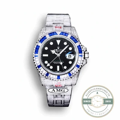 Replica Rolex Submariner Iced Out 126710BLNR Black Dial - Premium Super Clone Watch