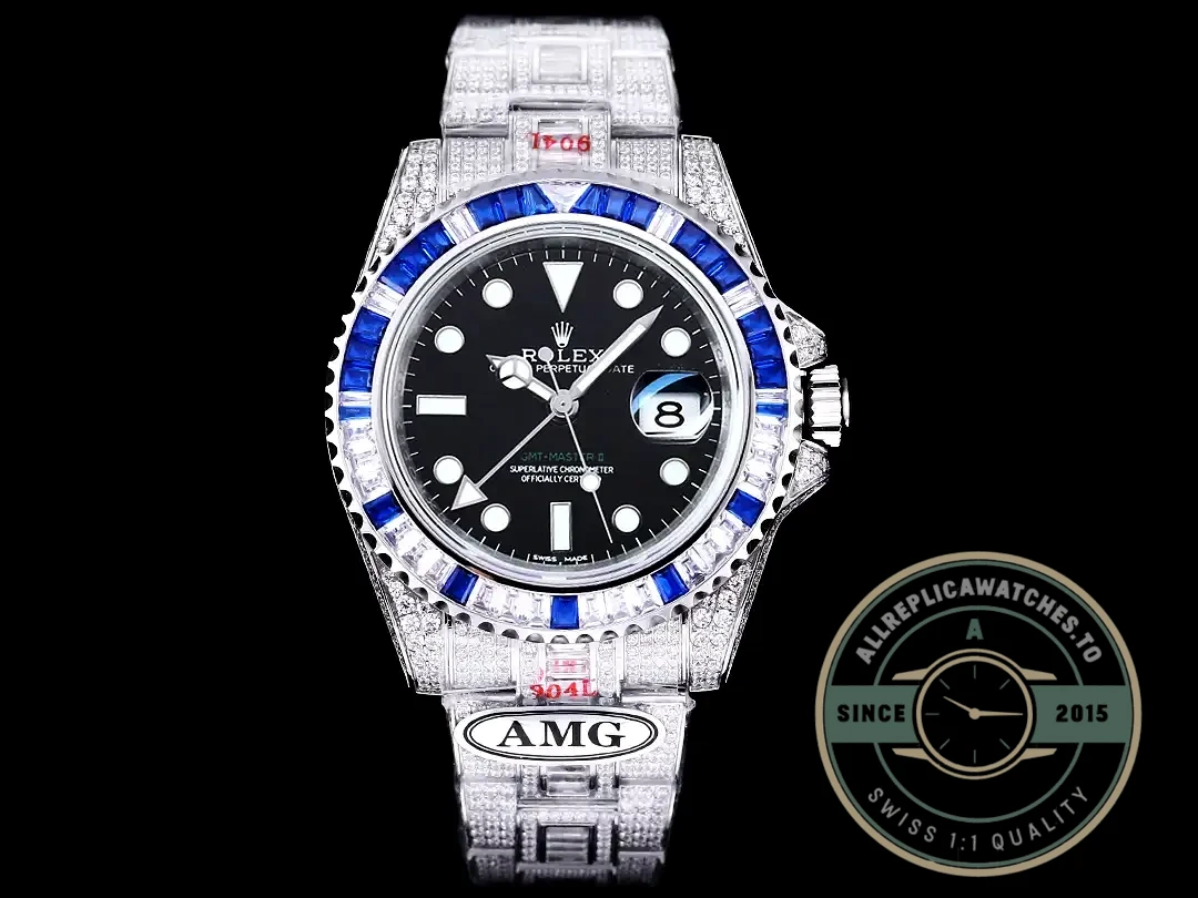 Replica Rolex Submariner Iced Out 126710BLNR Black Dial - Premium Super Clone Watch
