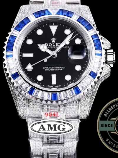 Replica Rolex Submariner Iced Out 126710BLNR Black Dial - High-Grade Replica Watch