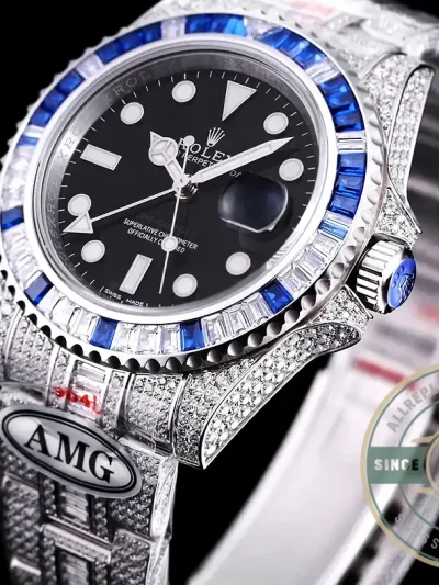 Replica Rolex Submariner Iced Out 126710BLNR Black Dial - Affordable Super Clone Watch