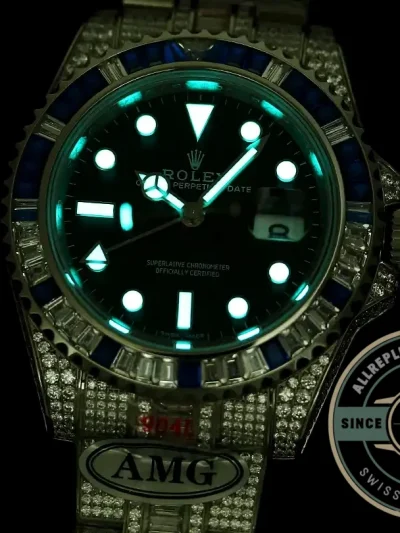 Replica Rolex Submariner Iced Out 126710BLNR Black Dial - Premium Super Clone Watch