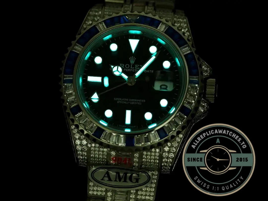 Replica Rolex Submariner Iced Out 126710BLNR Black Dial - Premium Super Clone Watch
