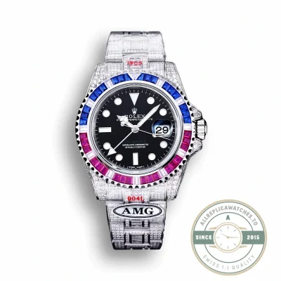 Replica Rolex Submariner Iced Out 126710BLRO Black Dial - Swiss-Made Clone Watch