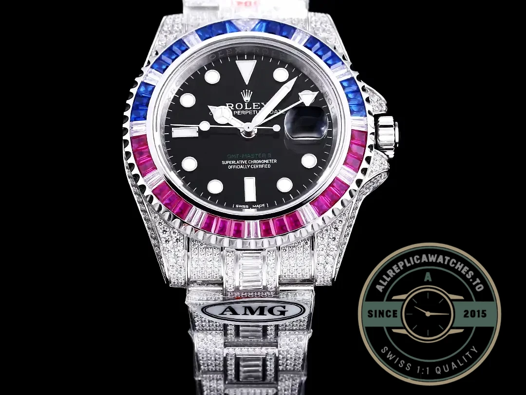 Replica Rolex Submariner Iced Out 126710BLRO Black Dial - Best Quality Replica Watch