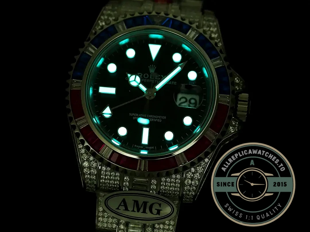 Replica Rolex Submariner Iced Out 126710BLRO Black Dial - Swiss Movement Replica Watch