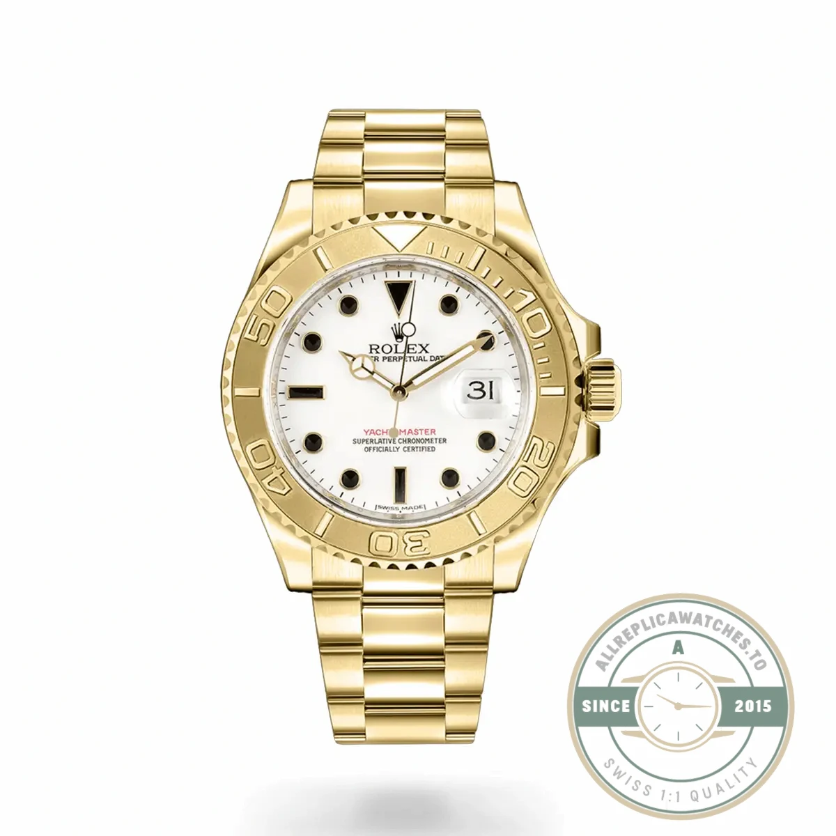 Replica Rolex Yacht-Master 40mm Dial White 16628 - Factory Super Clone Watch
