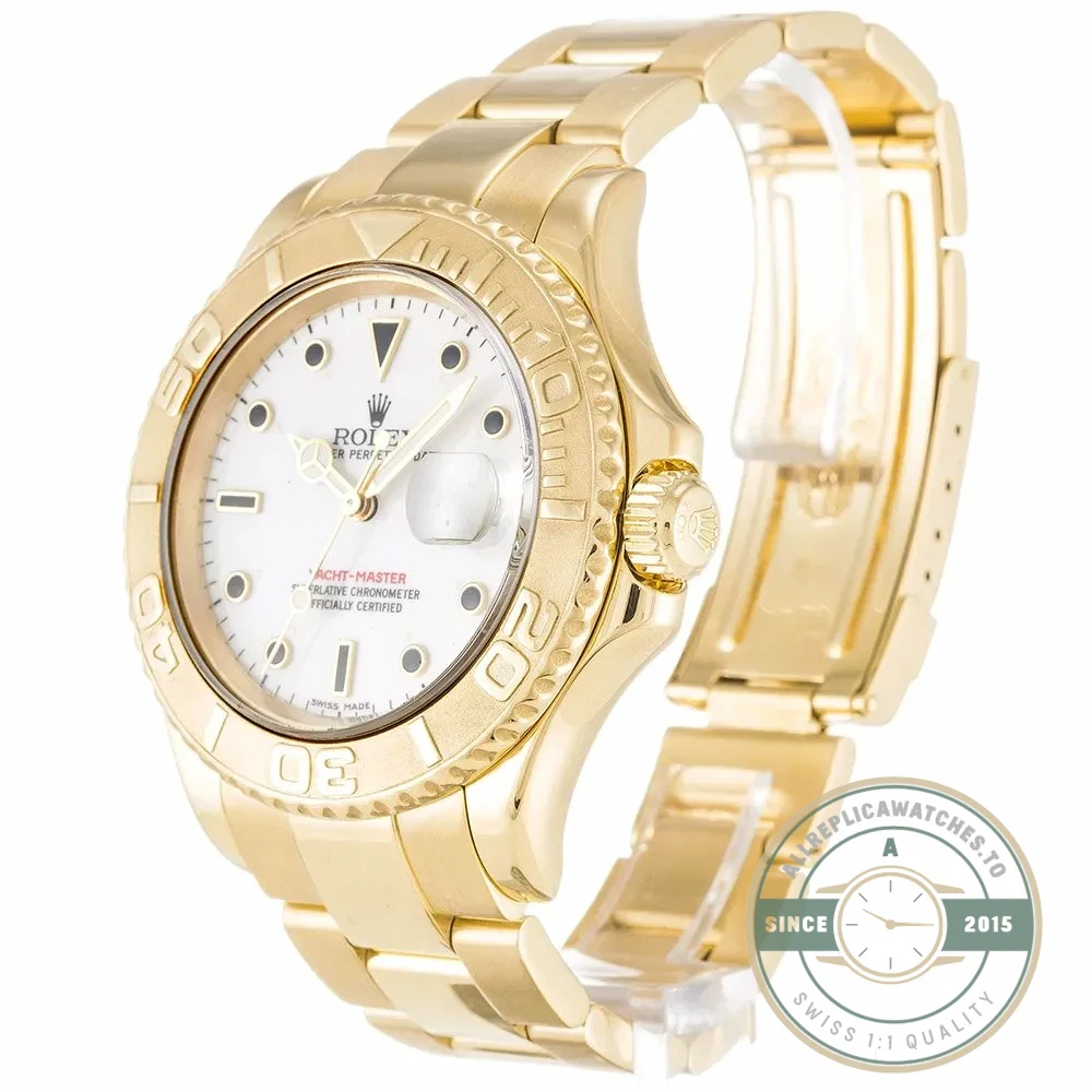 Replica Rolex Yacht-Master 40mm Dial White 16628 - Budget Luxury Replica Watch