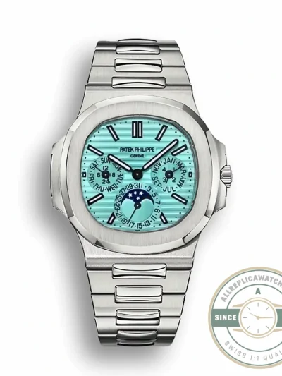Replica Tiffany Nautilus 5740/1G Patek Philippe Perpetual Calendar 40 mm, White - Top-Tier Swiss Replica Watch