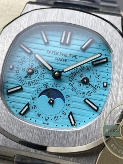 Replica Tiffany Nautilus 5740/1G Patek Philippe Perpetual Calendar 40 mm, White - Top-Tier Swiss Replica Watch