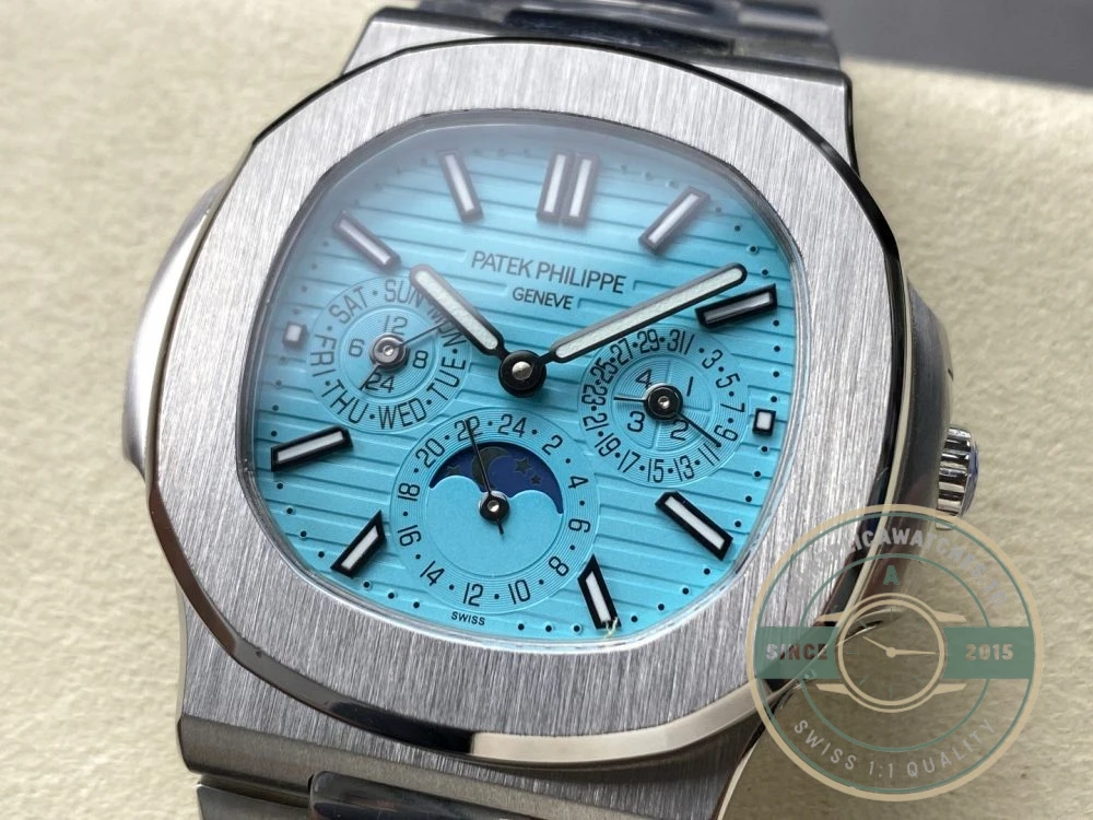 Replica Tiffany Nautilus 5740/1G Patek Philippe Perpetual Calendar 40 mm, White - Top-Tier Swiss Replica Watch