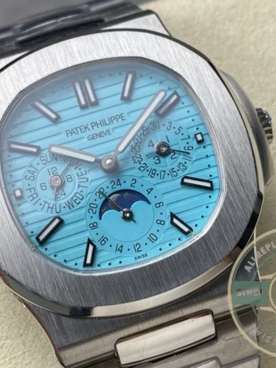 Replica Tiffany Nautilus 5740/1G Patek Philippe Perpetual Calendar 40 mm, White - Factory Super Clone Watch