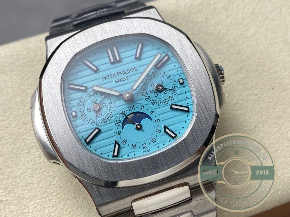 Replica Tiffany Nautilus 5740/1G Patek Philippe Perpetual Calendar 40 mm, White - Factory Super Clone Watch
